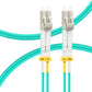 FLYPROFiber- LC to LC Fiber Patch Cable OM3 50M, Options: 0.2m-200m, 10GB/40GB Multimode Duplex LC-LC 50/125um Fiber Optic Cable Cord LSZH-50Meter(164ft)