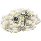 Buy now Nazareth Store Natural Pearl Rosary Beads Catholic Necklace Jerusalem Holy Soil Meda and Silverl Cross Default at indiglob india