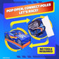 Buy now Hot Wheelsƒ?› Pop Up Play Tent, Playhouse for Boys, Race Car Tent with Connections for Hot Wheels Tracks, Indoor Playspace with Roll-Up Door & Roof Opening, Easy Setup, Folds Flat for Storage at indiglob india