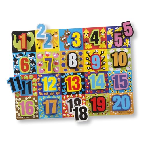 Buy now Melissa & Doug Jumbo Numbers Wooden Chunky Puzzle (20 pcs) at indiglob india