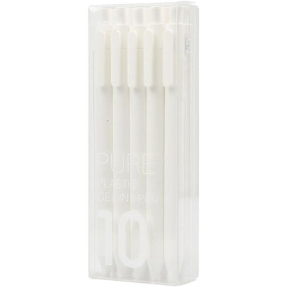 Kaco Pure Black 0.5mm Extra Fine Point Retractable Gel ink Pen,Pack of 10