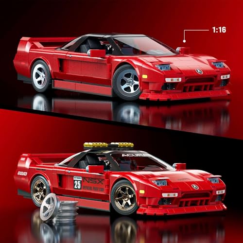 Buy now Hot Wheels 1/16 Honda Acura NSX 1990 Building Kit, 876 Pieces, Includes 1/64 Mini Car, Hot Wheels Mattel at indiglob india