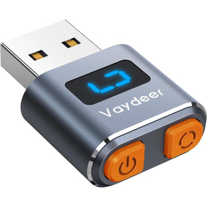 Vaydeer Tiny Mouse Jiggler, T3s Mouse Mover Made of Premium Aluminum Alloy, Longer Life Span, Plug and Play, 100% Undetectable, 3 Natural and Random Tracks, USB Mouse Mover to Boost Your Productivity