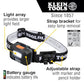 Buy now Klein Tools 56049 Rechargeable Headlamp / LED Lights, Adjustable Fabric Strap with Marker / Pencil Holder, 260 Lumens, for Work and Outdoors at indiglob india