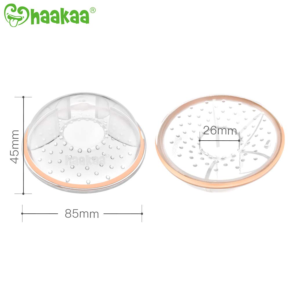Buy now haakaa Breast Milk Collector Breast Shells Breast Milk Catcher Milk Savers Nipple Shells for Breastfeeding, Reusable & Easy to be Placed Under Bras, 2 Pack at indiglob india