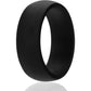 ROQ Silicone Rubber Wedding Ring for Men, Comfort Fit, Breathable Rubber Engagement Band, Men's Wedding Band, 8mm Wide 2mm Thick, Dome Solid, 4 Pack, Arctic Camo, Blue, Black, Silver, Size 7