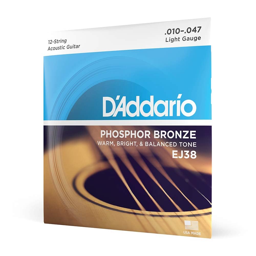 Buy now D'Addario Acoustic Guitar Strings, Phosphor Bronze, EJ42, Resophonic Medium Gauge 16-56, 6-String Set, Pack of 1 at indiglob india