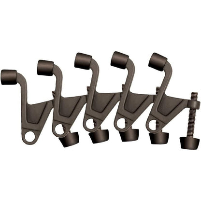 Jumbo Hinge Pin Door Stop Wall Protector with Rubber Tip, Design House Satin Nickel Adjustable Door Stoppers,181834, 5 Count (Pack of 1)