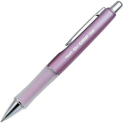 PILOT Dr. Grip Refillable & Retractable Gel Ink Rolling Ball Pen, Fine Point, Metallic Mauve Barrel, Black Ink, Single Pen (36273)