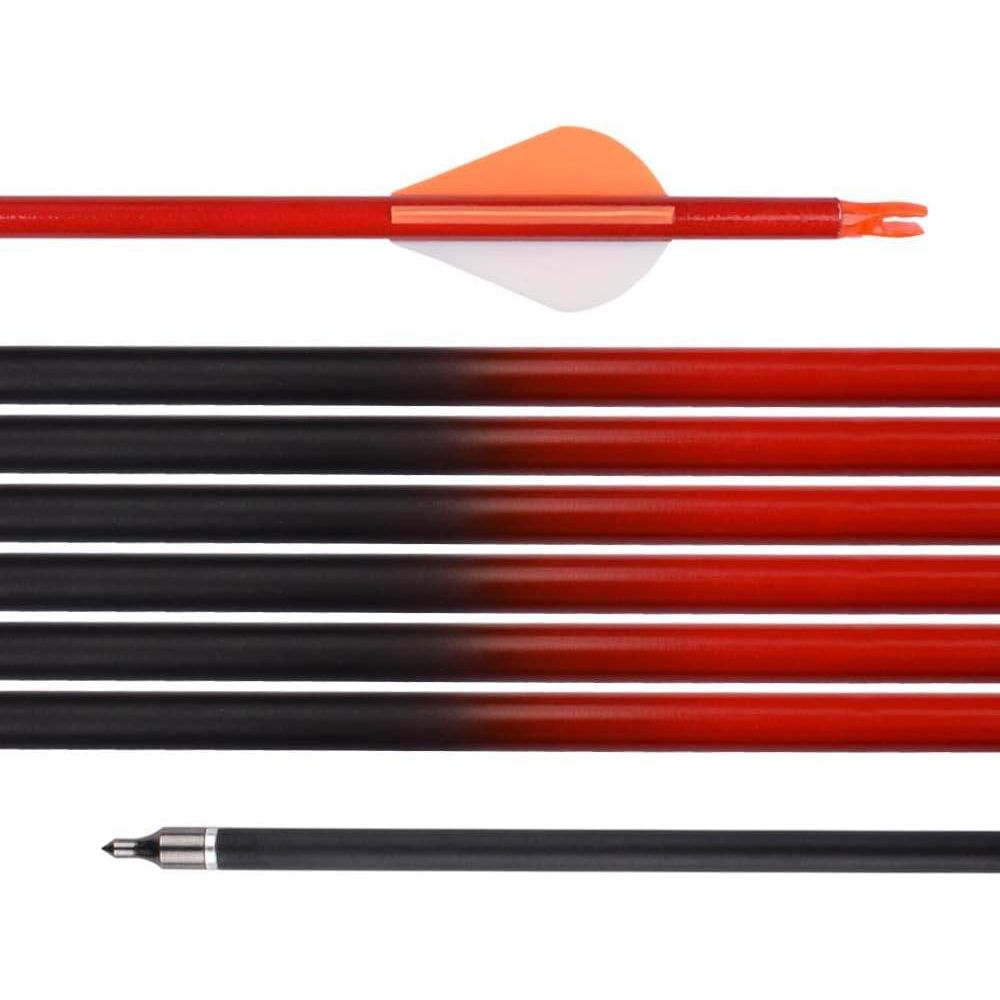 Archery 30Inch Carbon Arrow Practice Hunting Arrows with Removable Tips for Compound & Recurve Bow - My Store