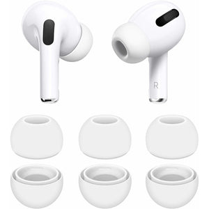 3 Pairs Compatible with AirPods Pro Ear Tips - Small Size Replacement Silicone Rubber Eartips - White