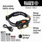 Buy now Klein Tools 56414 Rechargeable 2-Color LED Headlamp, Fabric Strap, Spotlight, Floodlight, Red LED, 800 Lumens, USB Cable, Camping, Running at indiglob india