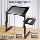 Buy now Adjustable Laptop Stand, Laptop Table Bed, Portable Lap Desk Foldable Table Workstation Notebook Riser Mouse Pad, Ergonomic Laptop Stand 2 CPU Cooling Fan, Best Gifts, Black laptop table at indiglob india