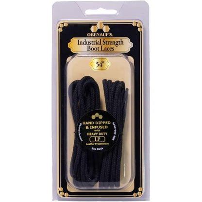 Buy now Obenauf's Boot Laces Industrial Strength Black Waxed Round 1 Pair at indiglob india