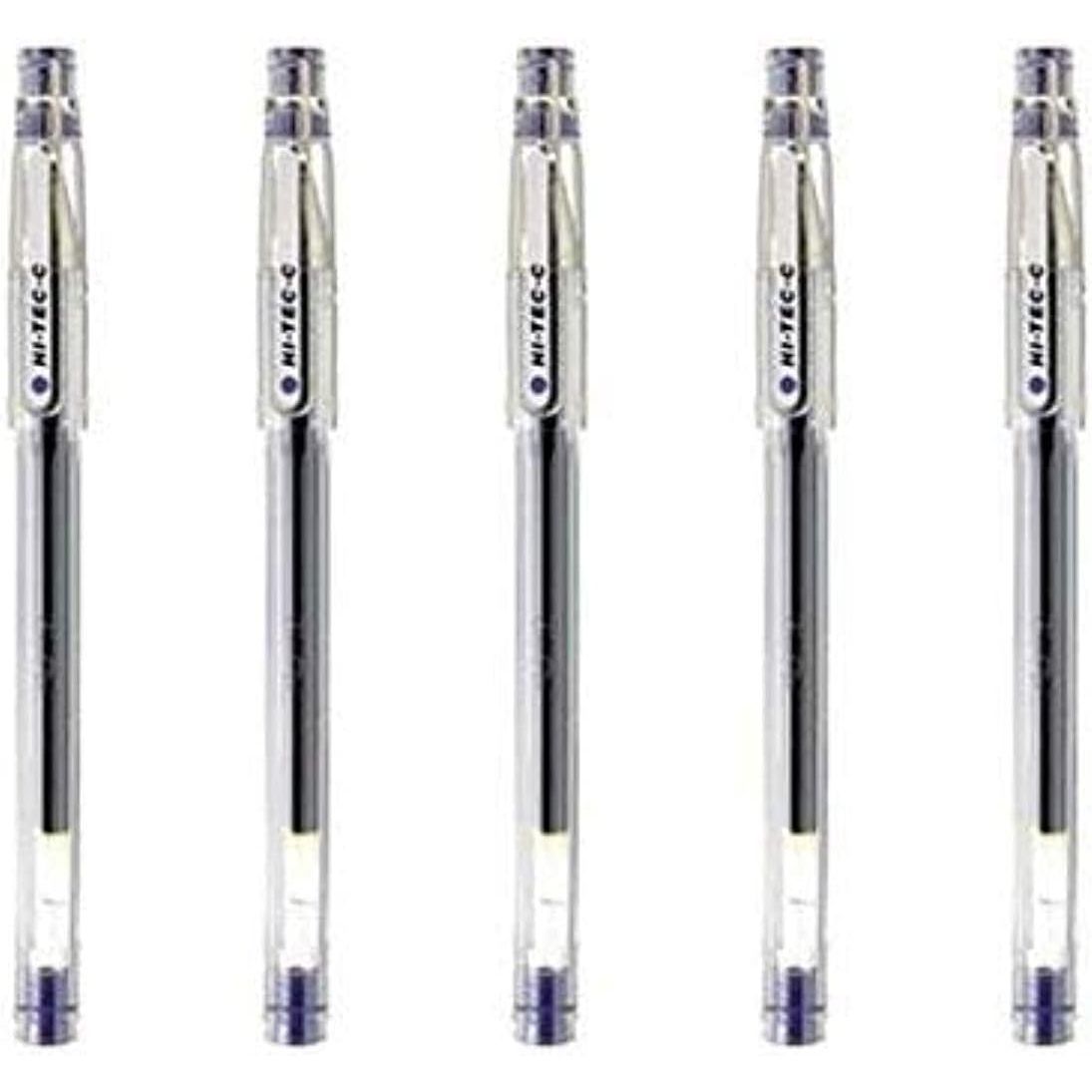 Pilot Hi-Tec-C 03 Gel Ink Pen, Micro Fine Point 0.3mm, Blue Ink, LH-20C3, Value Set of 5