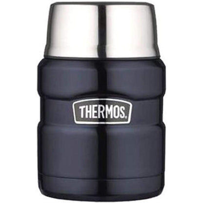 THERMOS Stainless King Vacuum-Insulated Food Jar with Spoon, 16 Ounce, Matte Stainless Steel