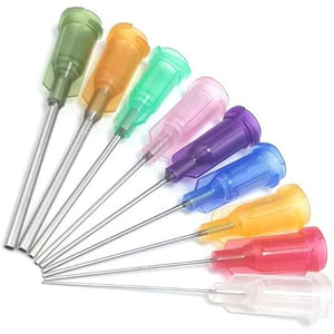 1 inch Synthetical Blunt Tip Dispensing Needle with Luer Lock - 9 Different Sizes，45 PCS