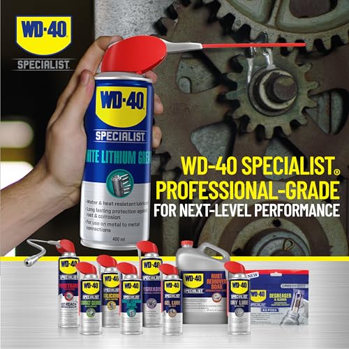 Buy now WD-40 Specialist White Lithium Grease Spray with Smart Straw Sprays 2 Ways, 10 OZ [6-Pack] & Specialist Penetrant with Smart Straw Sprays 2 Ways, 11 OZ at indiglob india