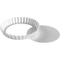 Fat Daddio's PFT-102 Round Fluted Tart Pan, 10 x 2 Inch
