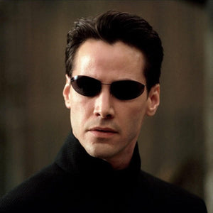 The Matrix Neo Trinity Agent Smith Costume Sunglasses Men Women Rimless Black Glasses