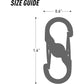 Nite Ize S-Biner MicroLock, Locking Key Holder, Stainless-Steel 2-Pack