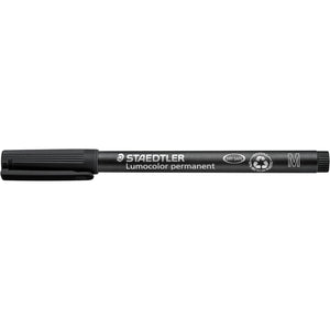 STAEDTLER Lumocolor Universal Pen, Medium, Felt Tip, Permanent Marker, 1.0mm, Black 317-8