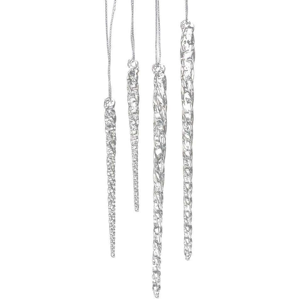 Buy now Kurt Adler 3-1/2-Inch-5-1/2-Inch Clear Glass Icicle Ornament Set of 24 Pieces (1) Default at indiglob india