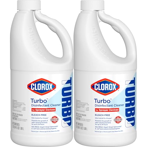 Buy now Clorox Turbo Disinfectant Cleaner for Sprayer Devices, Bleach-Free, 64 Fluid Ounces (Pack of 2) at indiglob india