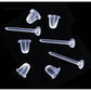 100Pairs Clear Silicone Earring Posts and Backs Kits Invisible Earrings Ear Sticks Earrings Piercing Retainers DIY Supplies for Ear Spacers Piercing Jewelry - My Store