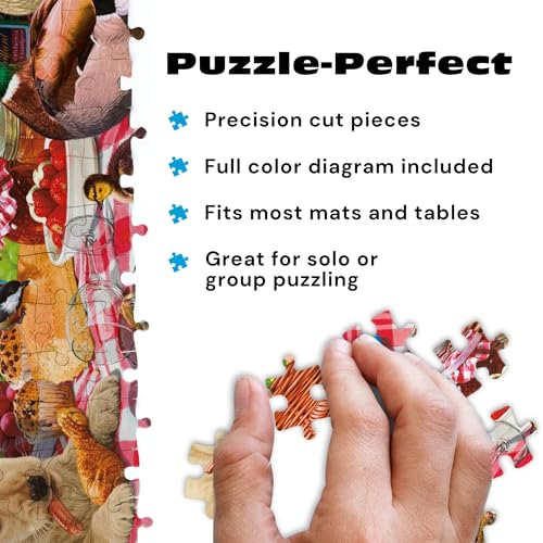 Buy now Buffalo Games - Picnic Raiders - 300 Piece Puzzle for Adults, Oversized Large Jigsaw with Easy to Grasp Pieces - Steve Read - Adorable Animals Collection at indiglob india
