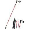 Aluminum Collapsible Ultralight Travel Trekking Hiking Pole for Men and Women (Fits 5'3" - 6'2") - Red