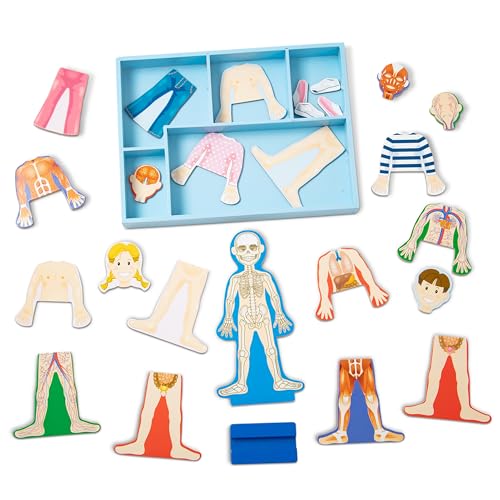 Buy now Melissa & Doug Magnetic Human Body Anatomy Play Set with 24 Magnetic Pieces and Storage Tray at indiglob india