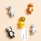 5Pcs Cute Animal Knobs Kids Handles Ceramic Knobs Children's Room Door Nursery Cupboard knobs Lovely Cabinet pulls Drawer knob for Kids, with Screws