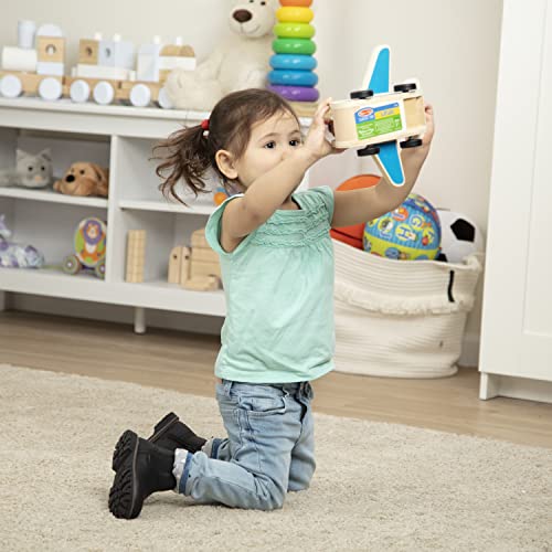 Buy now Melissa & Doug Wooden Airplane Play Set with 4 Play Figures and 4 Suitcases at indiglob india