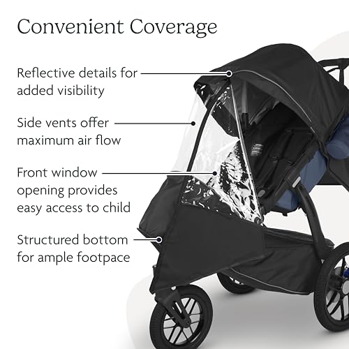 Buy now UPPAbaby Performance Rain Shield for Ridge/Waterproof and Windproof Coverage/Ventilated Design/Quick Attachment/Easy Access to Child at indiglob india