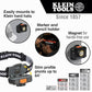 Buy now Klein Tools 56414 Rechargeable 2-Color LED Headlamp, Fabric Strap, Spotlight, Floodlight, Red LED, 800 Lumens, USB Cable, Camping, Running at indiglob india