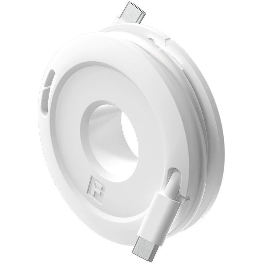 Side Winder Mini and Max Headphone, Earbud and Charging Cable Winder and Organizer Perfect for Wrapping Earbuds and Cords for Travel and Organization (White, Max)