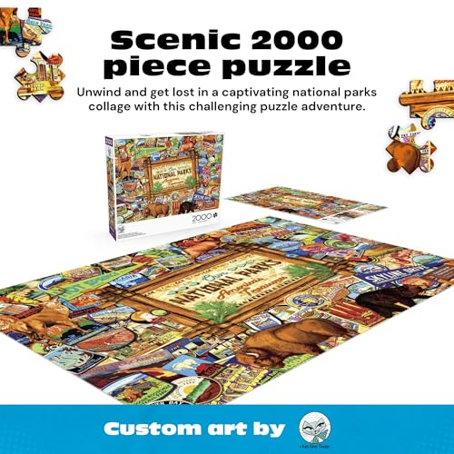 Buy now Buffalo Games Jigsaw Puzzle ƒ?? Our National Parks Collage by Kate Ward Thacker ƒ?? 2000-Piece Puzzle for Adults, Includes Poster, Made in USA at indiglob india