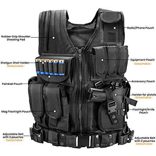 Buy now Marmot Tactical Vest Durable Mesh Vest with Detachable Belt & Holster for Subcompact/Compact/Standard Pistol at indiglob india