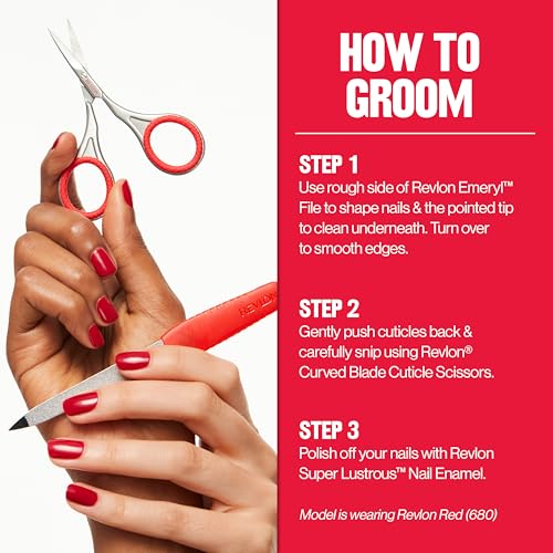 Buy now Revlon Cuticle Scissors, Ultra-Fine Stainless Steel Curved Blade for Neat Cuticles and Hangnail Trimming, Tool for Safe Cuticle Nail Care, 1 count at indiglob india
