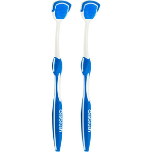 DenTek Orabrush Tongue Scraper, Gentle Tongue Cleaner Brush for Fresh Breath, 2 Count