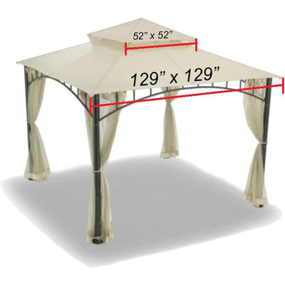Garden Winds Replacement Canopy for Target Madaga Gazebo, Beige