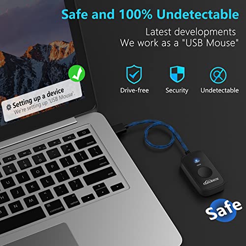 Buy now Mouse Jiggler Undetectable, USB Mover, Gaming Automatic Continuous Click Device, Plug & Play, Simulate Mouse Pointer Movement to Prevent PC Sleep at indiglob india