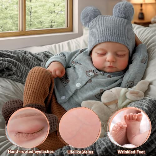 Buy now ADFO Lifelike Reborn Baby Dolls Silicone Full Body Boy - 17-Inch Soft Body Realistic-Newborn Full Body Vinyl Real Life Baby Dolls with Toy Accessories for Kids Age 3 4 5 6 7 + at indiglob india