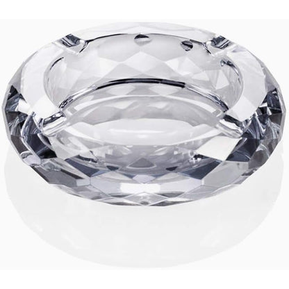 Crystal Glass Ashtray, Cigar Cigarettes Ashtray Holder Home Office Desktop Tabletop Decoration,Crystal Gold