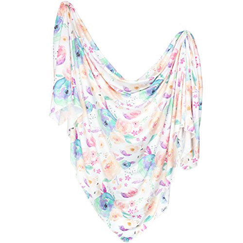 Buy now Copper Pearl Large Premium Knit Baby Swaddle Receiving Blanket Floral Bloom at indiglob india