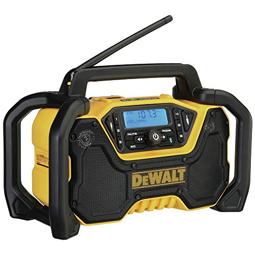 Buy now DEWALT 12V/20V MAX Portable Bluetooth Radio, Cordless, 100 ft Range, 3.5” Subwoofers, Jobsite (DCR028B) at indiglob india
