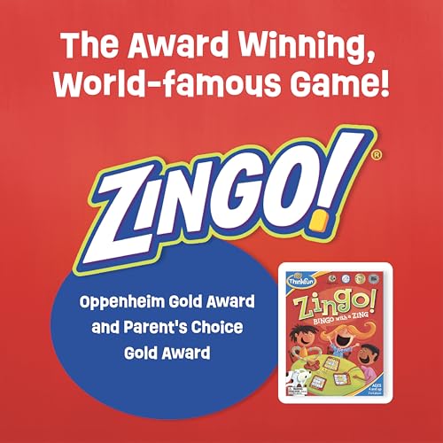 Buy now ThinkFun Zingo Bingo Award Winning Preschool Game for Pre-Readers and Early Readers Age 4 and Up - One of the Most Popular Board Games for Boys and Girls and their Parents (97700) at indiglob india