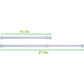 Tension Rods, 4 Pack 15.7-28 Inches Adjustable Spring Steel Cupboard Bars Tension Curtain Rod Shower Rod Extendable Width