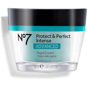 Boots No7 Protect & Perfect Intense Almond Scented Night Cream - 1.69 Fl Oz - Gluten-Free, Hypoallergenic, Anti-Aging, SPF 15 - My Store
